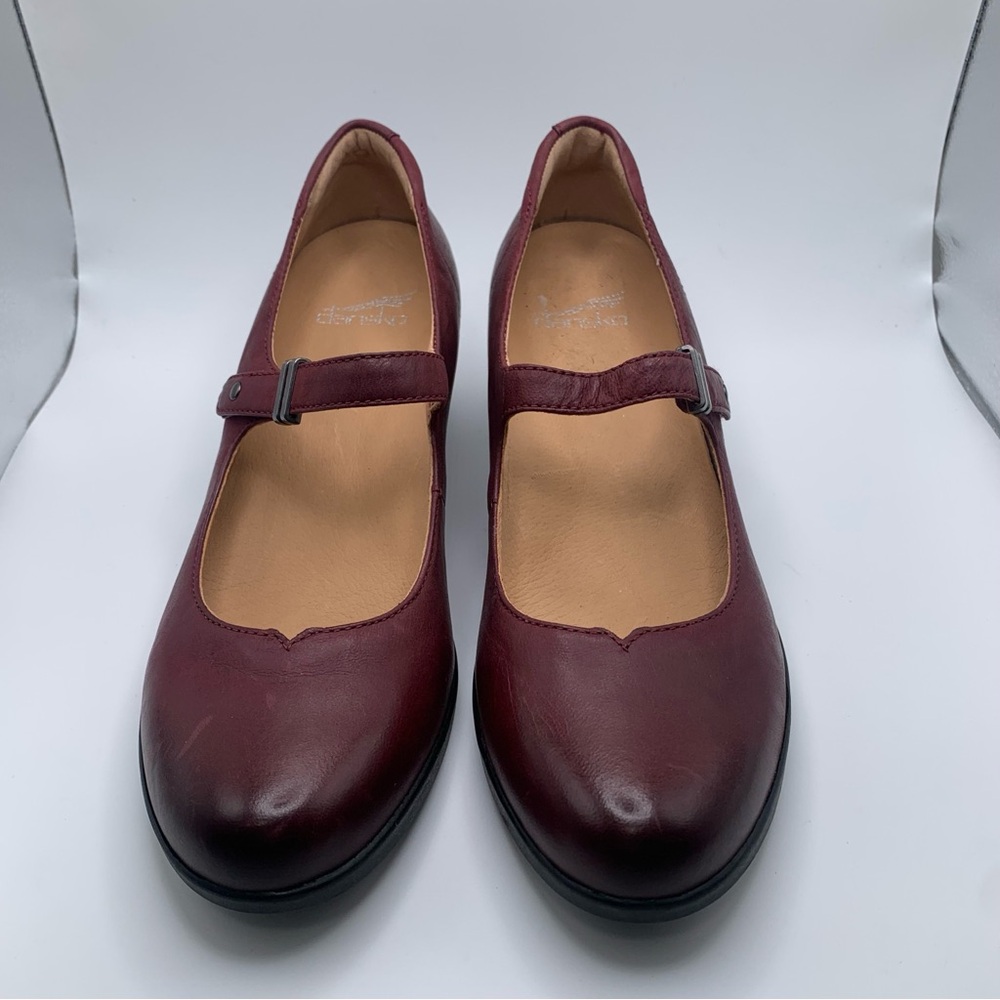 NWOB DANSKO | CALLISTA BURNISHED NUBUCK WINE Mary Jane heel size 39 US8-8.5 1407 - Picture 4 of 10